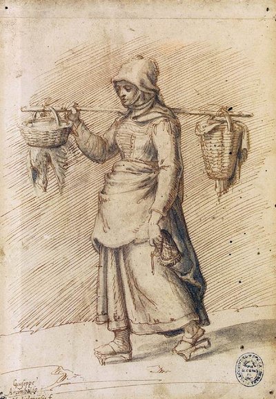 Farm Woman Going to Market by Giuseppe Arcimboldo